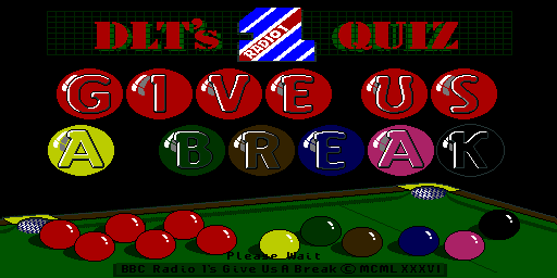 Give us a Break (3rd edition) Title Screen
